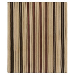 Persischer Kelim in Beige mit braunen Streifen im Paneelstil von Teppich & Kilim