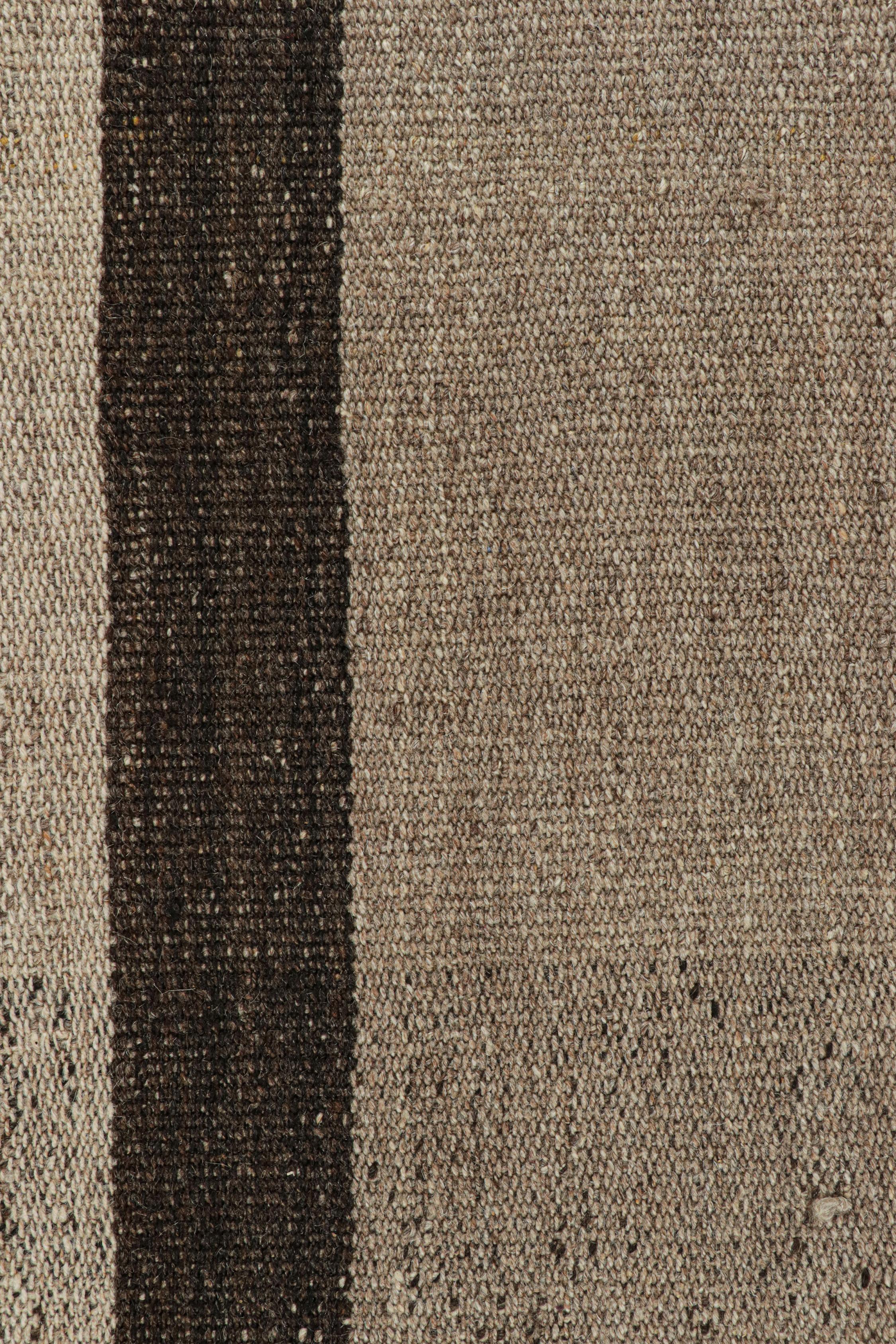 Persischer Kelim in Beige mit braunen Streifen von Teppich & Kilim (Wolle) im Angebot