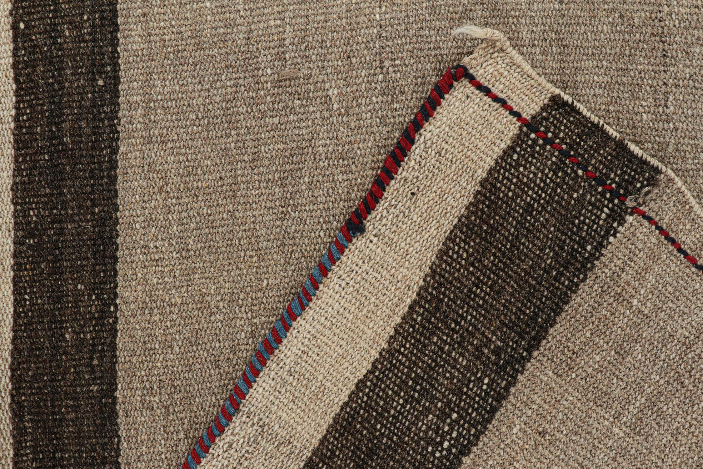 Persischer Kelim in Beige mit braunen Streifen von Teppich & Kilim im Angebot 1