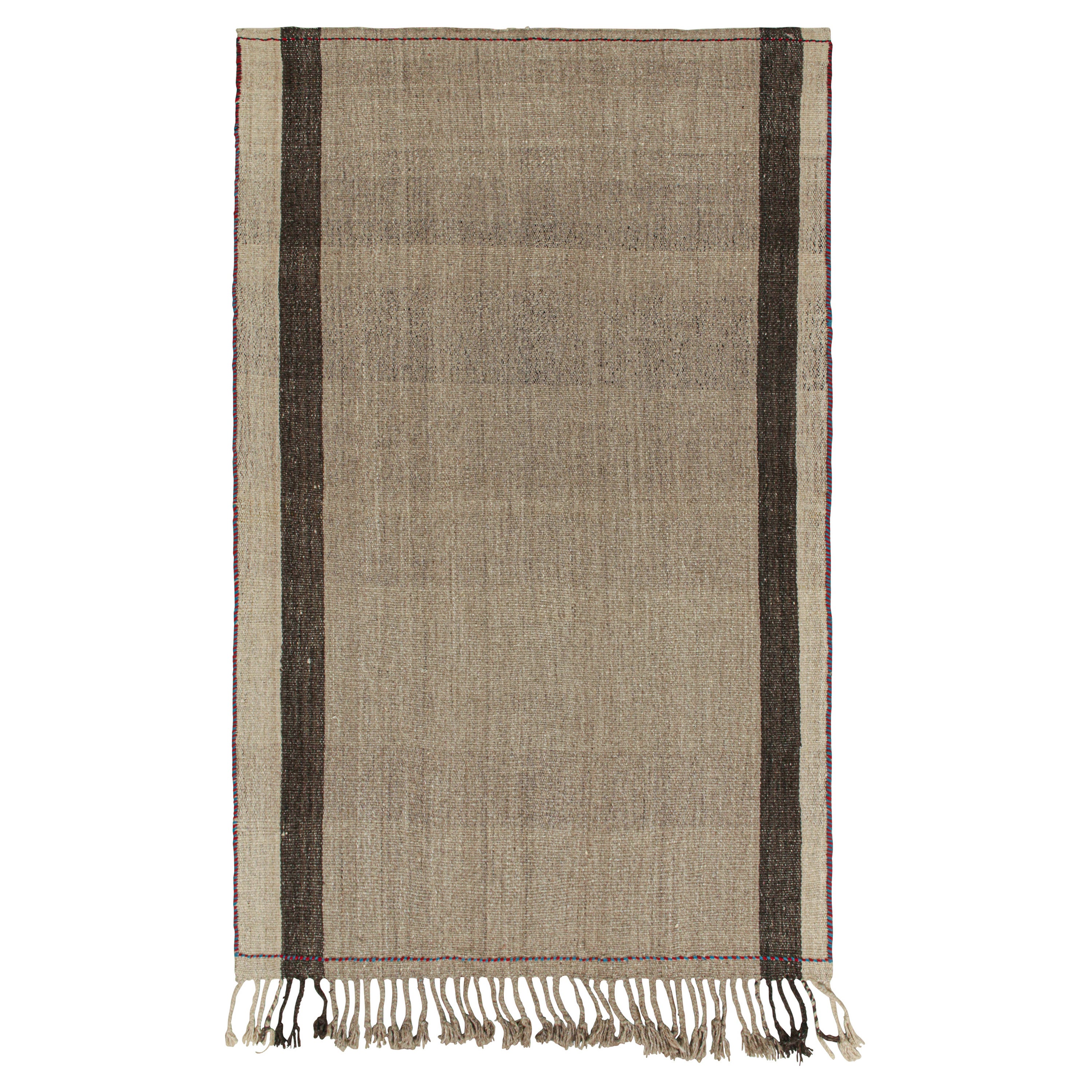Persischer Kelim in Beige mit braunen Streifen von Teppich & Kilim im Angebot
