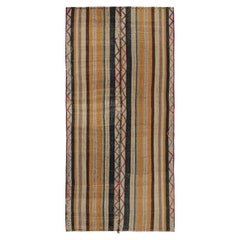 Vintage Persian Kilim in Beige with Gold and Navy Blue Stripes by Rug 
Kilim
