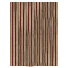 Persischer Vintage-Kilim in Karminrot und beige-braunen Streifen - Rug
Kilim