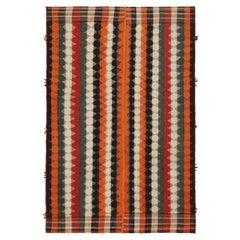 Persischer Kelim mit orangefarbenen und mehrfarbigen Streifen von Rug & Kilim