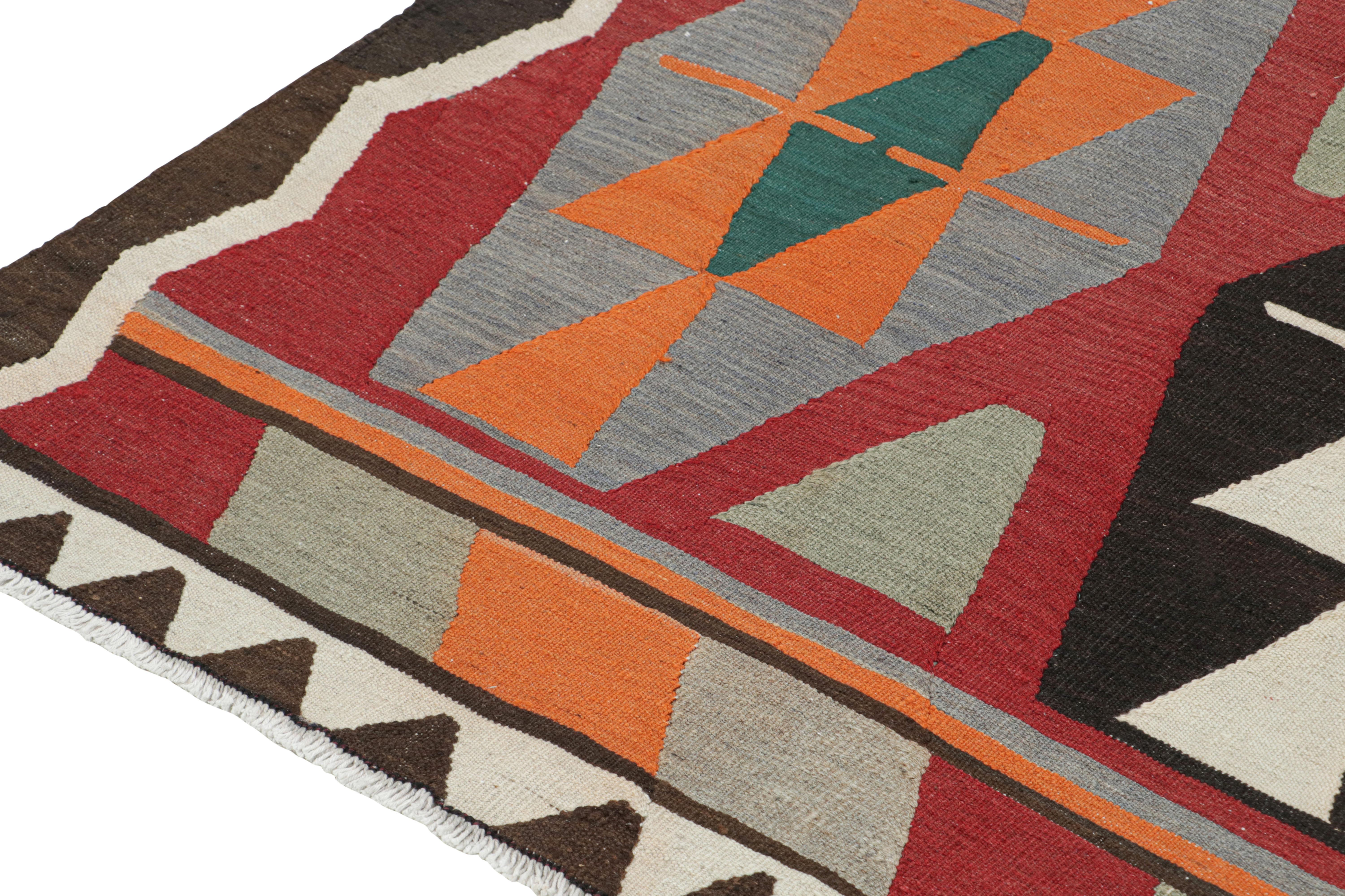 Vintage Persian Kilim with Polychromatic Geometric Patterns by Rug & Kilim In Good Condition For Sale In Long Island City, NY