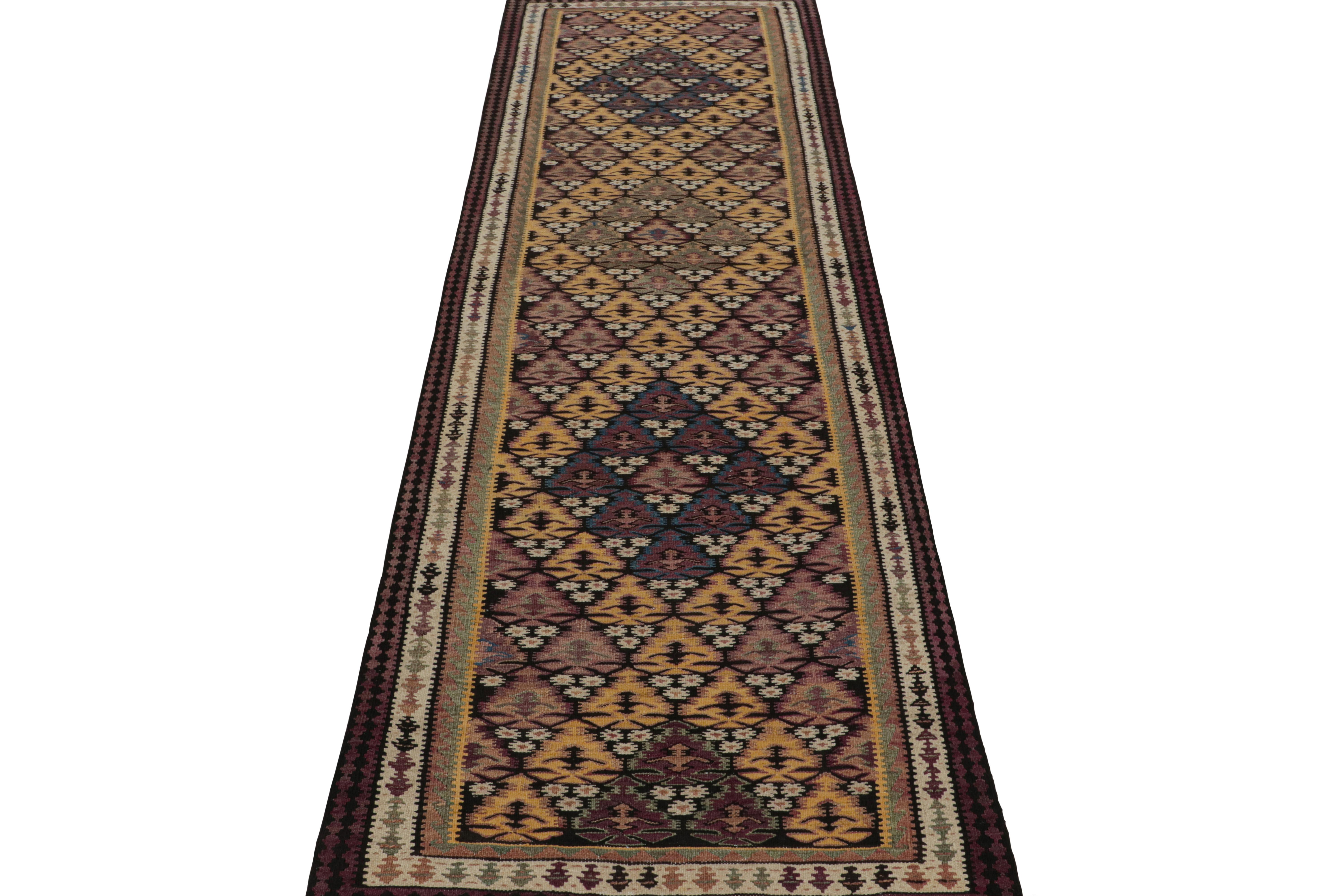 Tribal Vintage Persian Kilim in Polychromatic Geometric Patterns, from Rug & Kilim For Sale