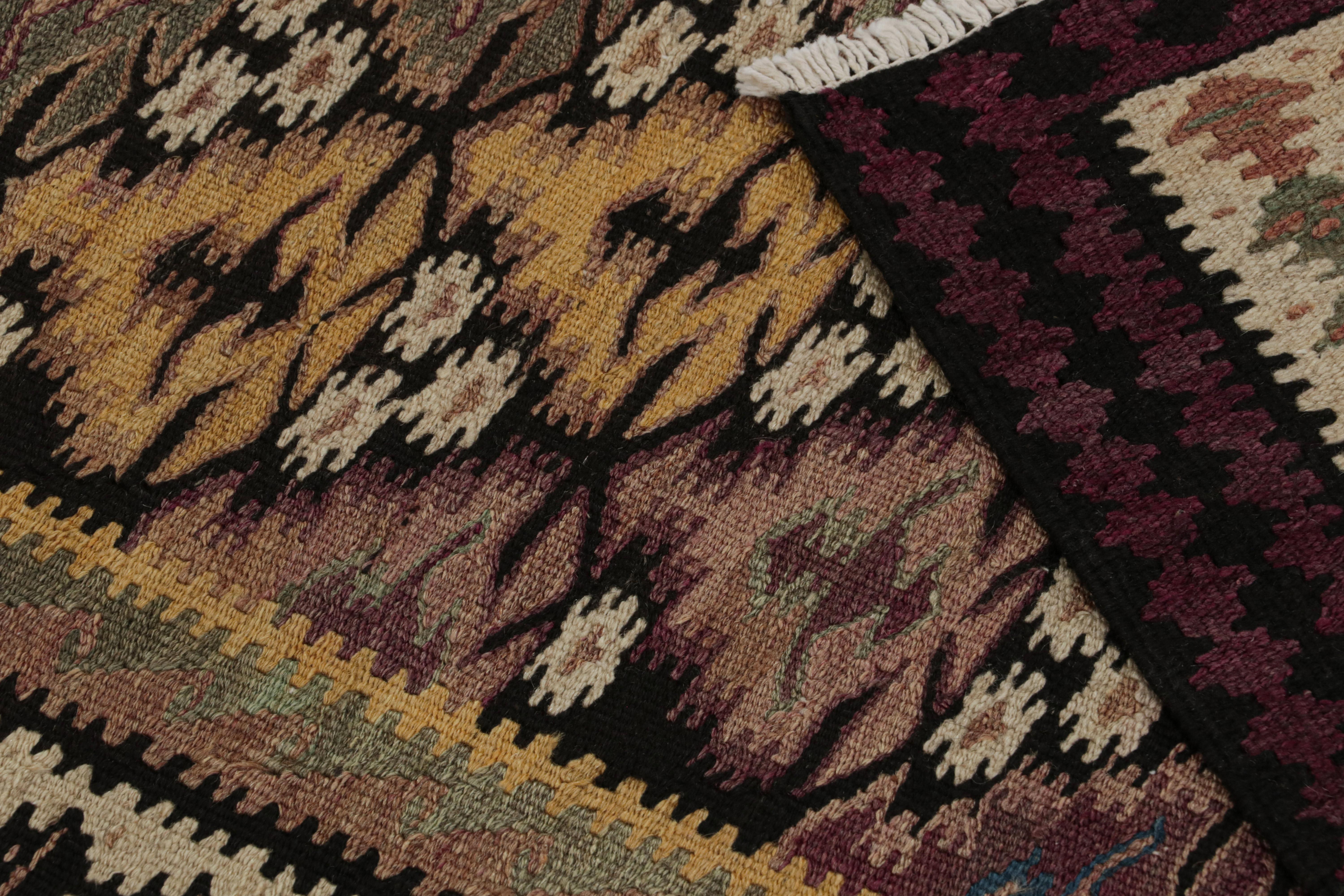 Mid-20th Century Vintage Persian Kilim in Polychromatic Geometric Patterns, from Rug & Kilim For Sale