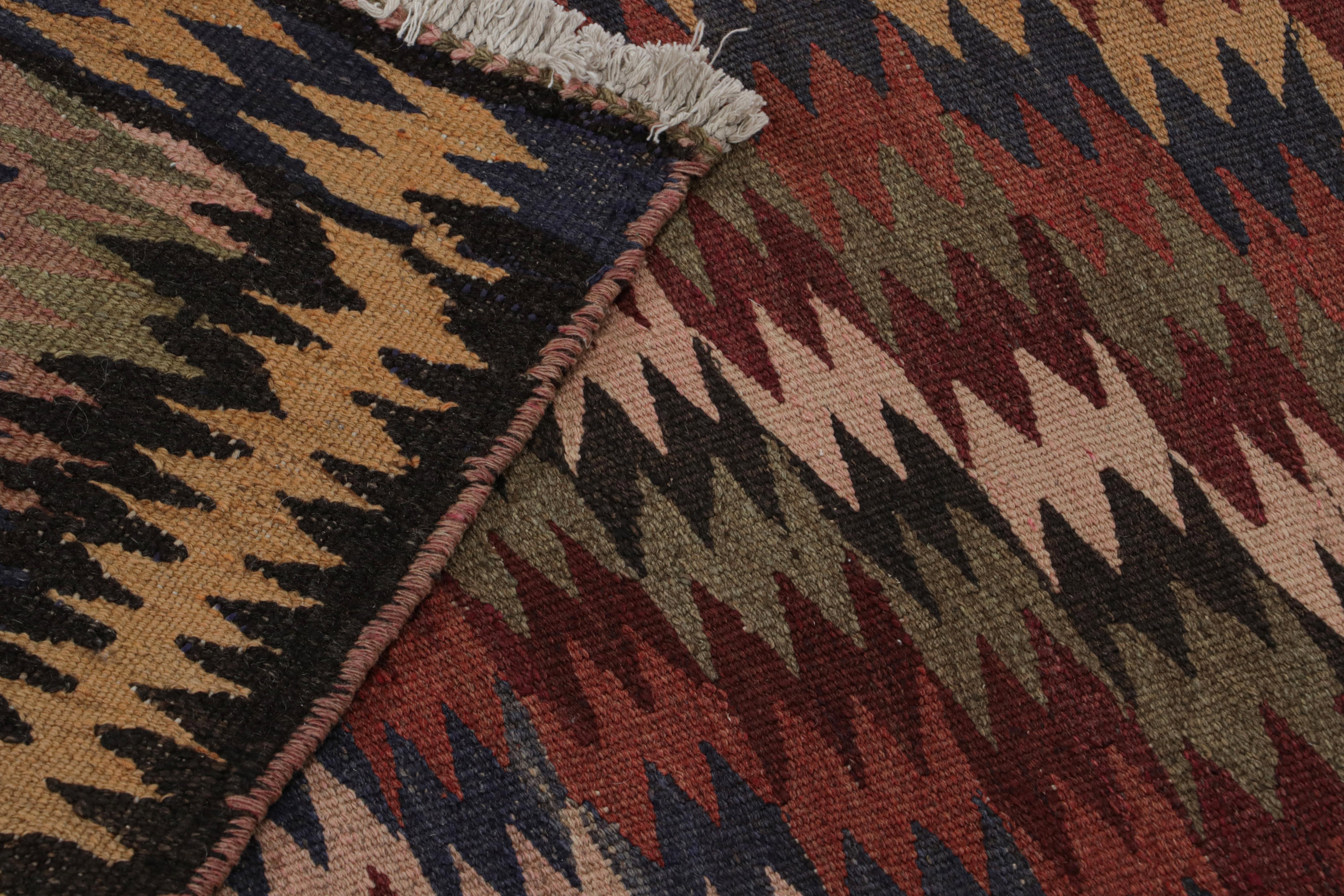 Mid-20th Century Vintage Persian Kilim in Polychromatic Patterns, from Rug & Kilim For Sale