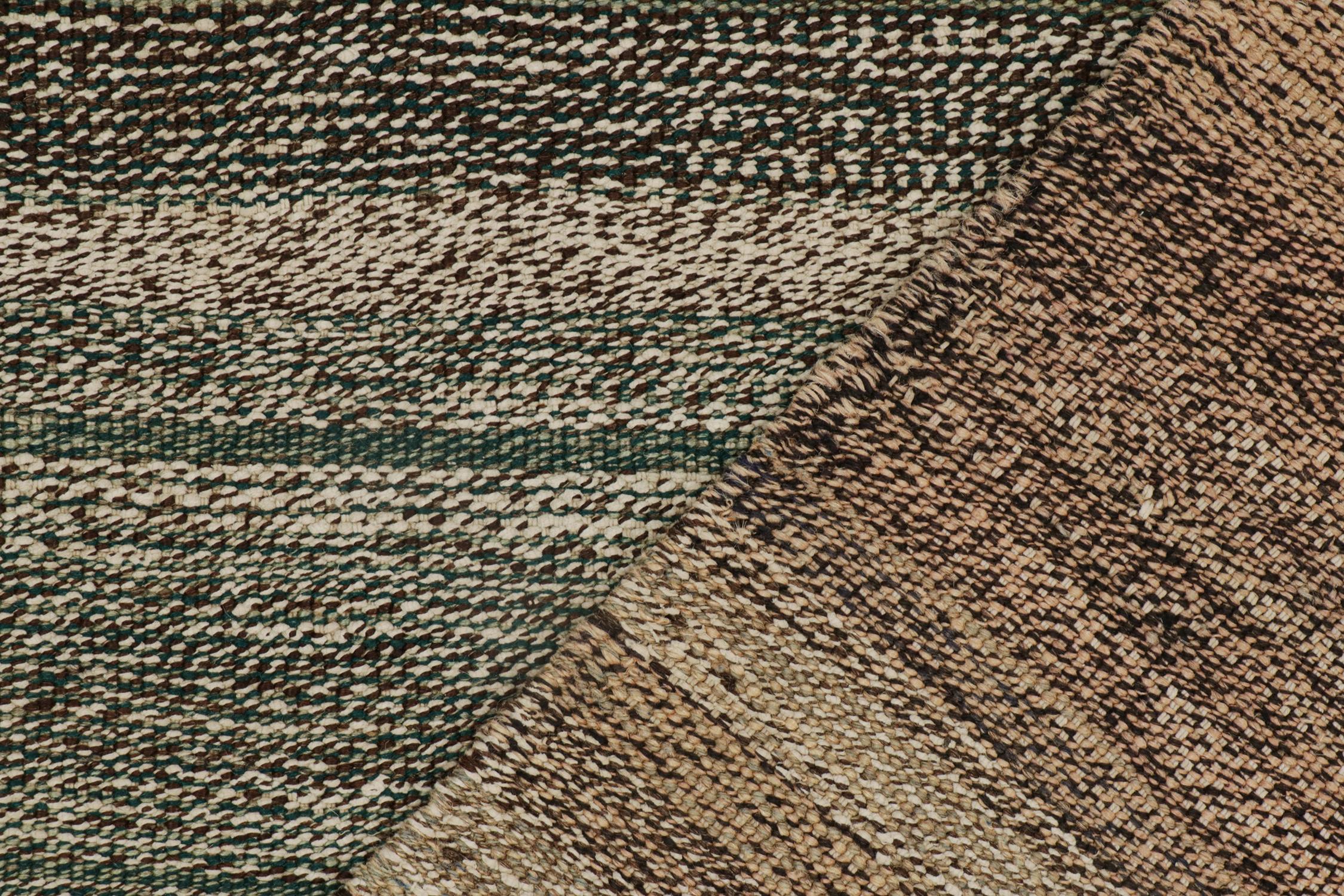 Wool Vintage Persian Kilim in Polychromatic Striae by Rug & Kilim For Sale