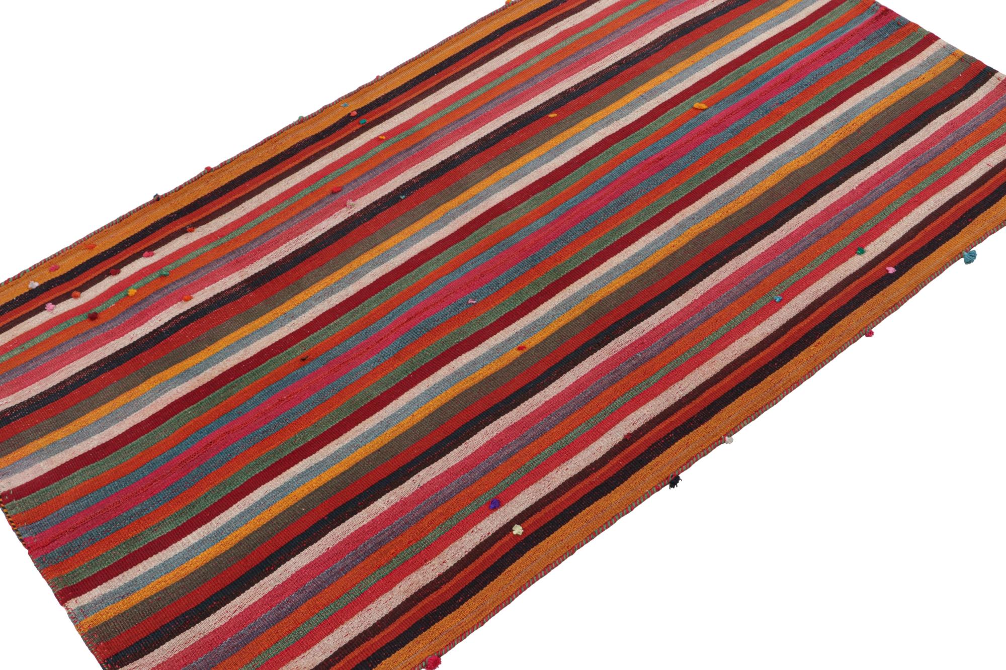 Persischer Kelim in polychromen Streifen von Teppich & Kilim (Handgeknüpft) im Angebot