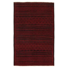 Persischer Kelim in Rot und Schwarz mit geometrischen Mustern von Teppich & Kilim