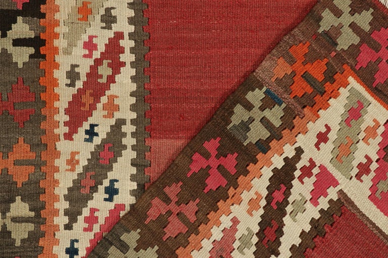 Vintage Persian Kilim in Red with Blue Medallion Pattern by Rug and ...