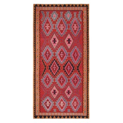 Kilim persiano vintage in rosso con medaglioni policromi