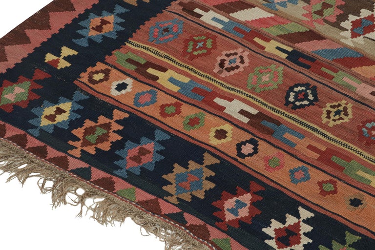 Vintage Persian Kilim rug in Pink with Geometric Patterns For Sale at ...