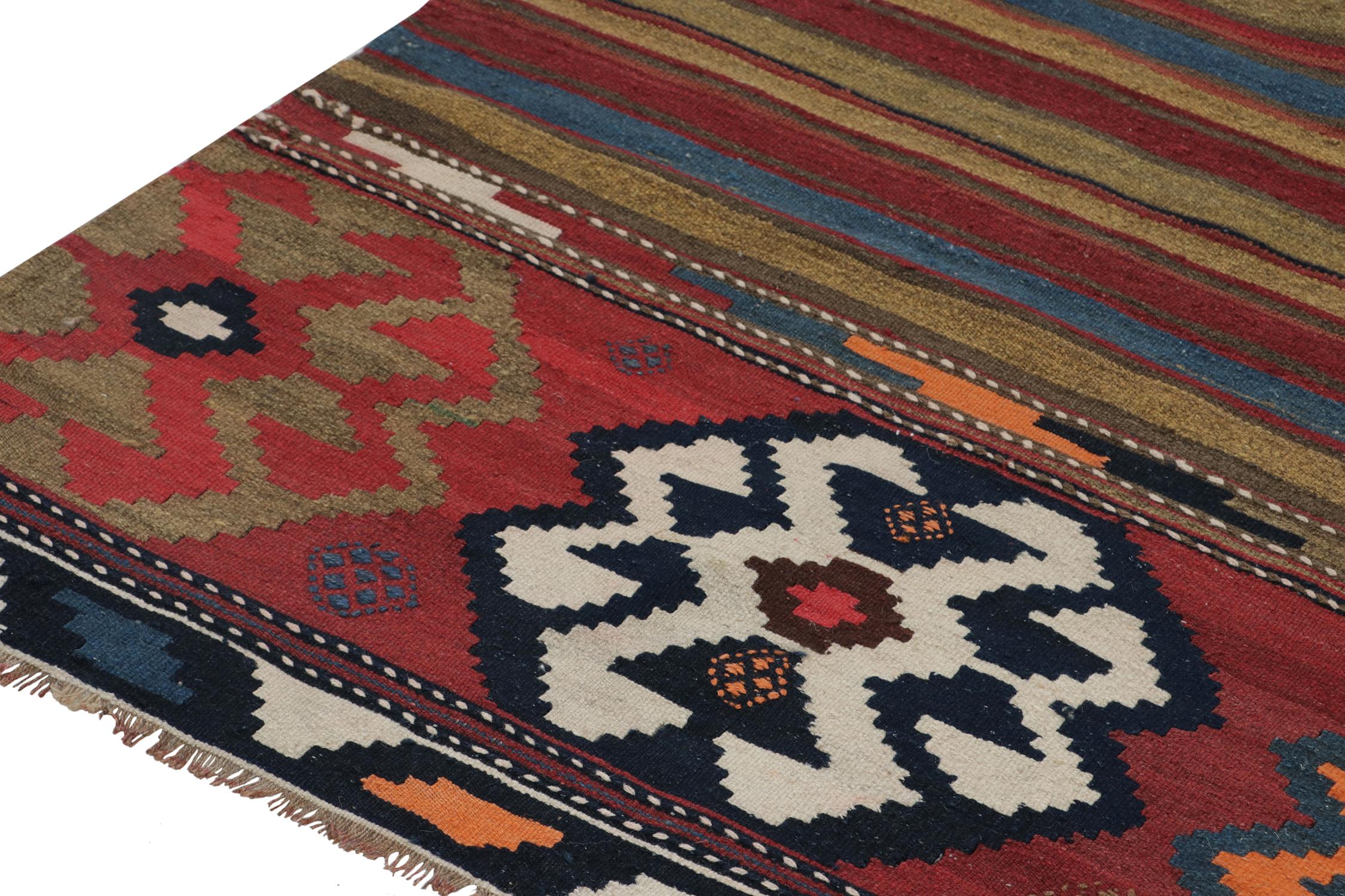 Vintage Persian Kilim Rug in Polychromatic Geometric Patterns by Rug & Kilim In Good Condition For Sale In Long Island City, NY