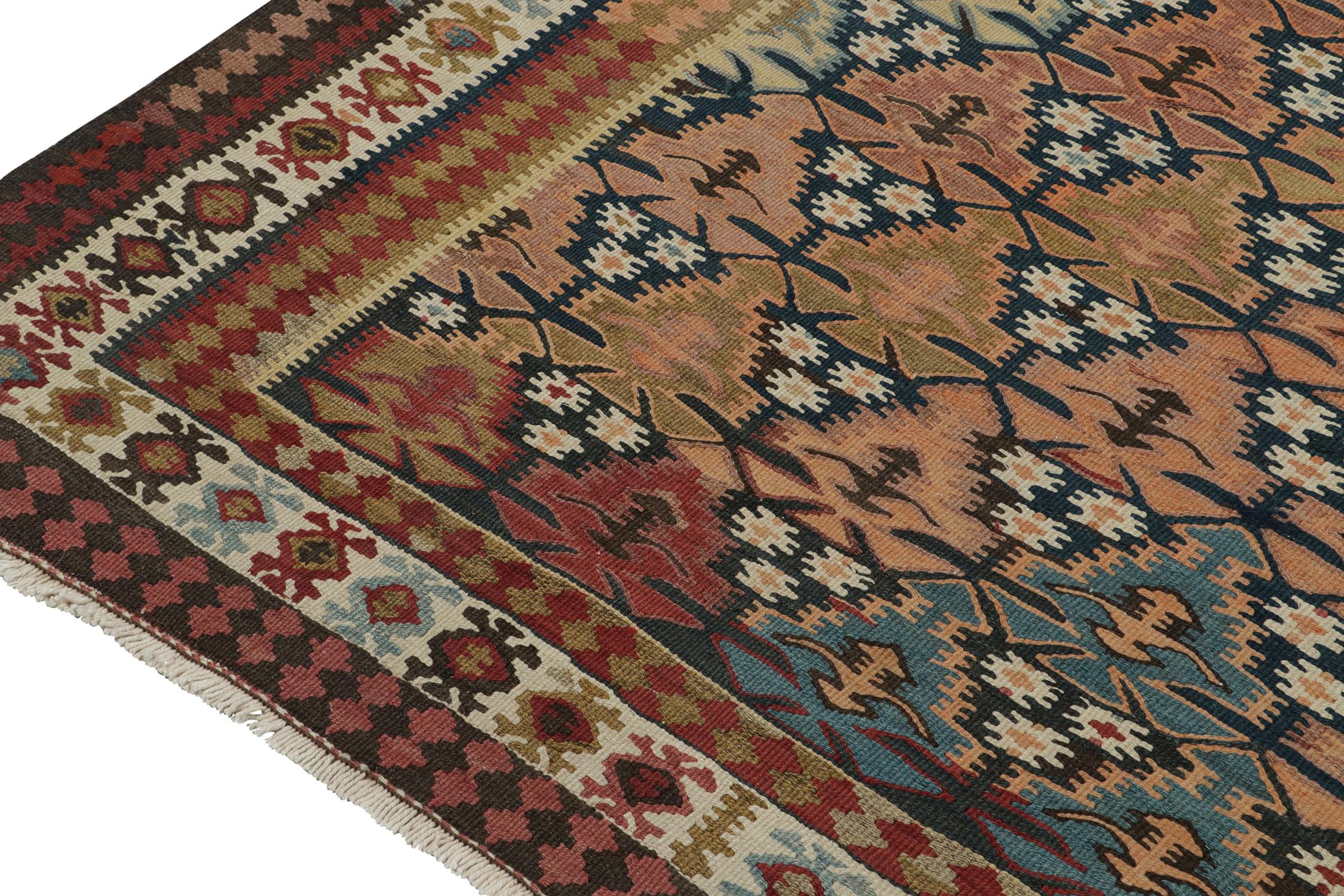Vintage Persian Kilim rug in Polychromatic Geometric Patterns In Good Condition For Sale In Long Island City, NY