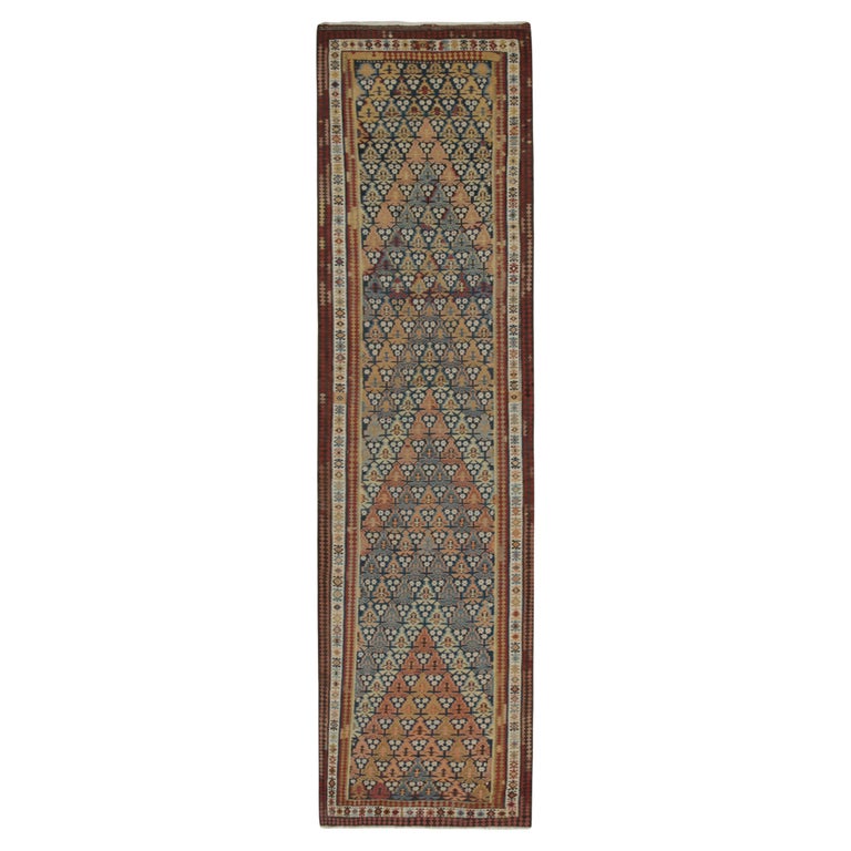 Persian Geometric Patterns Rugs Vintage Persian Kilim rug in Polychromatic Geometric Patterns For Sale ...