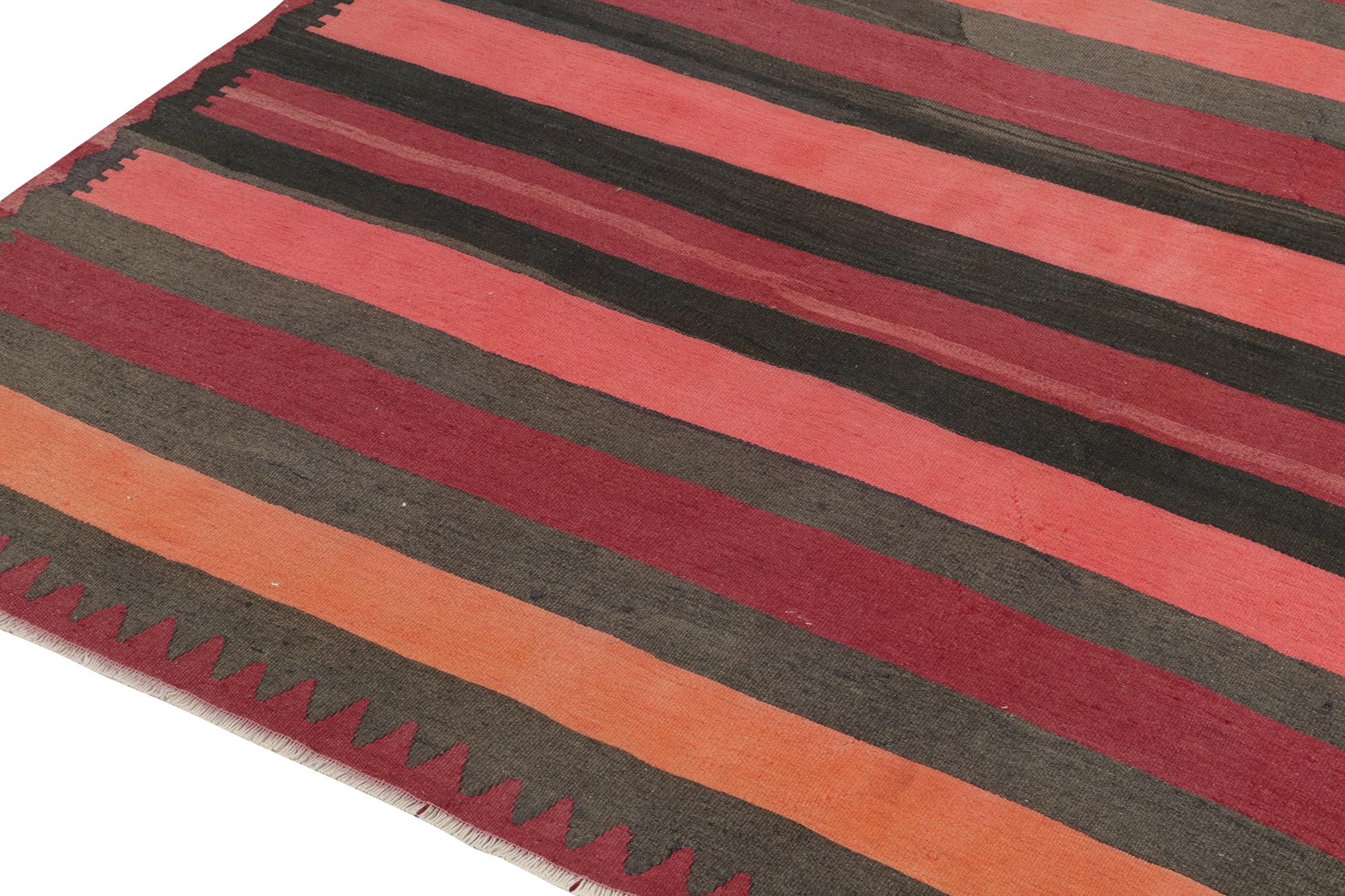 Vintage Persian Kilim Rug in Polychromatic Stripes by Rug & Kilim In Good Condition For Sale In Long Island City, NY