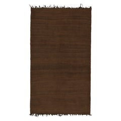 Tapis Kilim persan vintage en Brown solide par Rug & Kilim