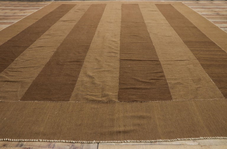 Vintage Persian Kilim Rug with Striped Pattern For Sale at 1stDibs