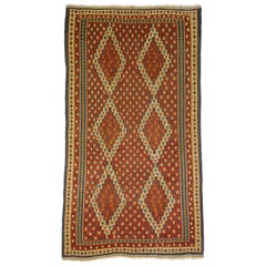 Retro Persian Kilim Rug with Nomadic Tribal Style