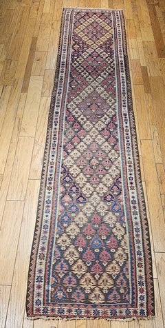 Vintage Persian Varamin Kilim Runner, Wool on Cotton, 1920s