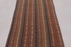 Vintage Persian Kilim Runner, Intricate Geometric Stripes - Rug & Kilim