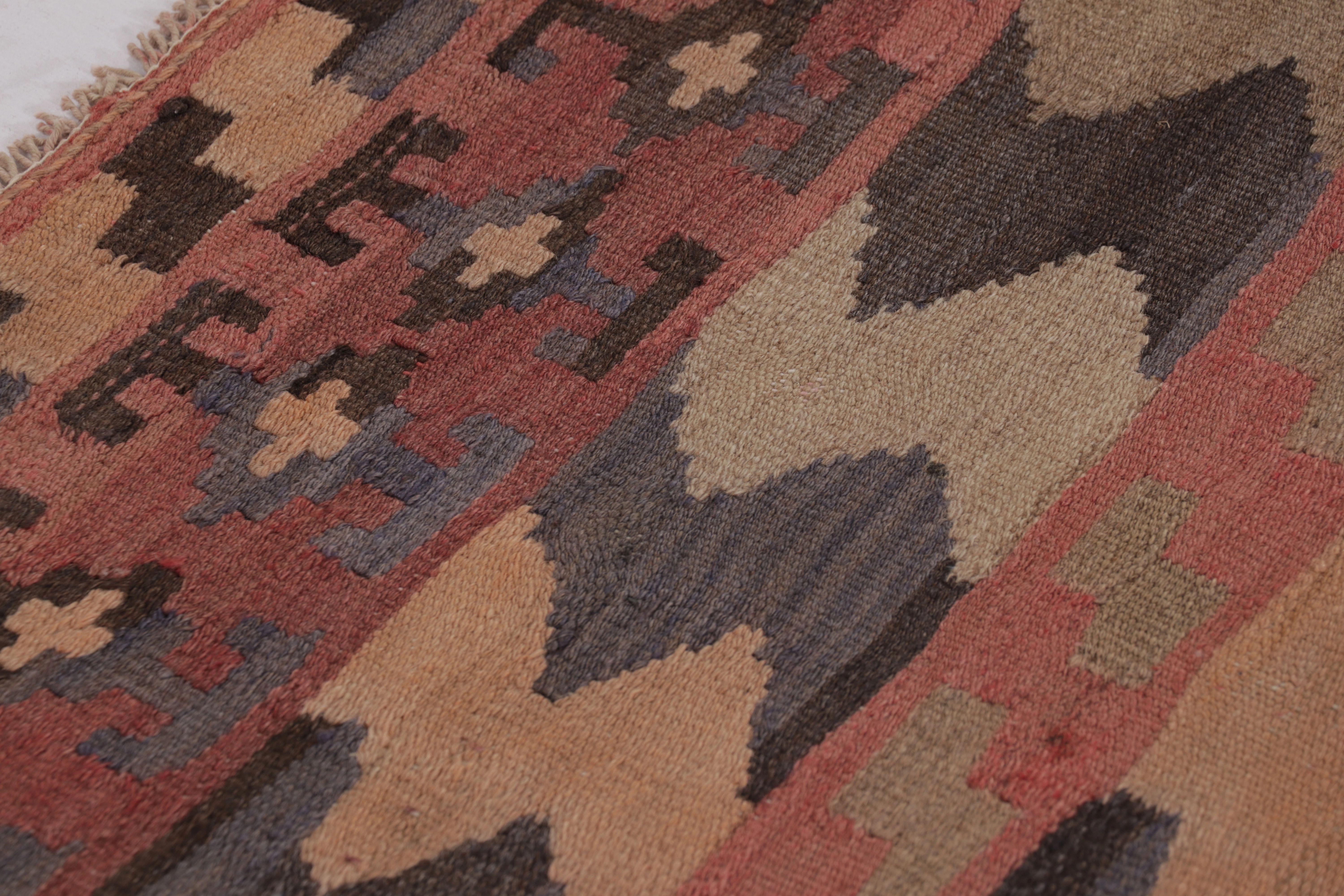 Made with handwoven wool circa 1950-1960, this 3x9 vintage flat-weave runner Kilim is a particularly nuanced and sought-after work of an exciting new curation from Rug 
Kilim’s collection of classic kilims and flatweaves.

On the Design:

This