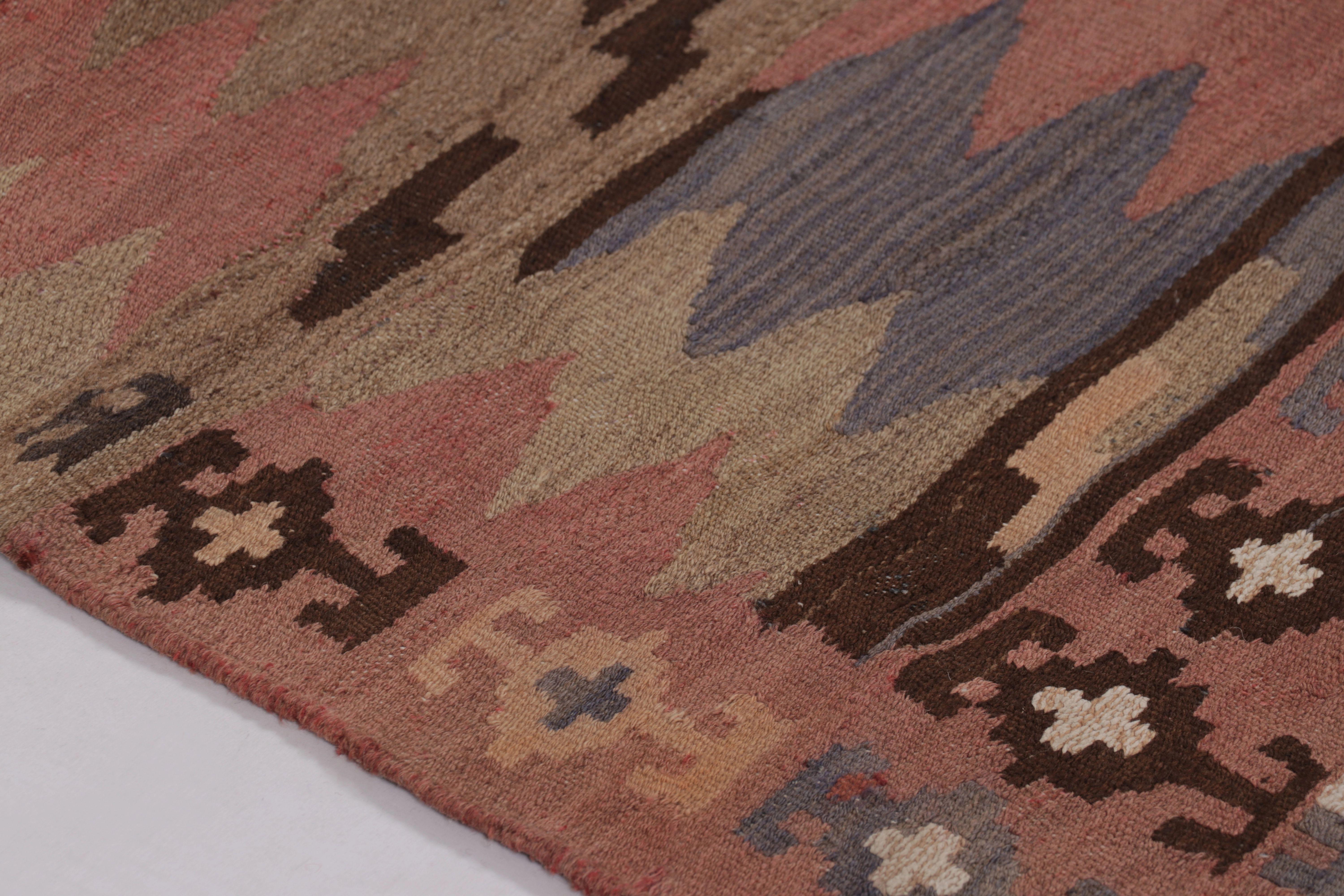 Vintage Persian Kilim Runner, Tribal Rug with Playful Chevrons - Rug & Kilim In Good Condition For Sale In Long Island City, NY