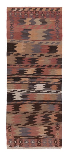 Vintage Persian Kilim Runner, Tribal Rug with Playful Chevrons - Rug
Kilim