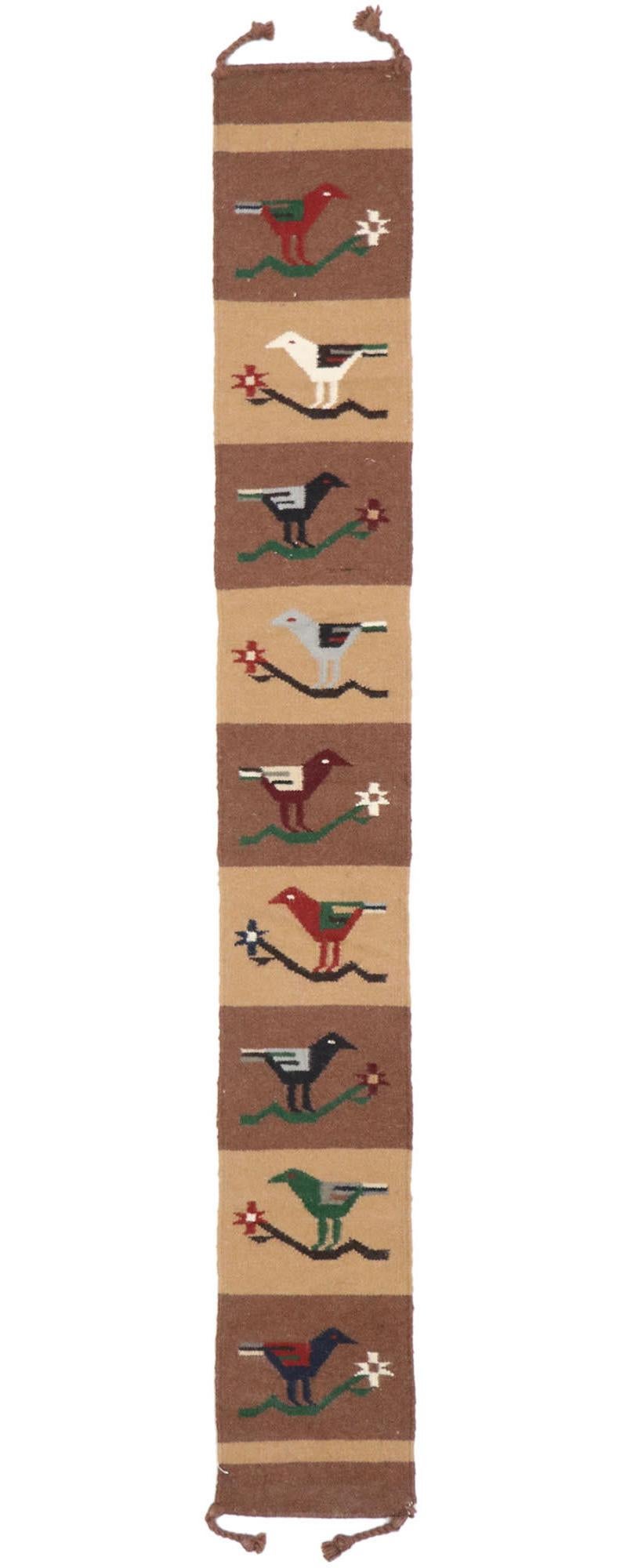 Vintage Persian Kilim Runner with Bird Design For Sale 2