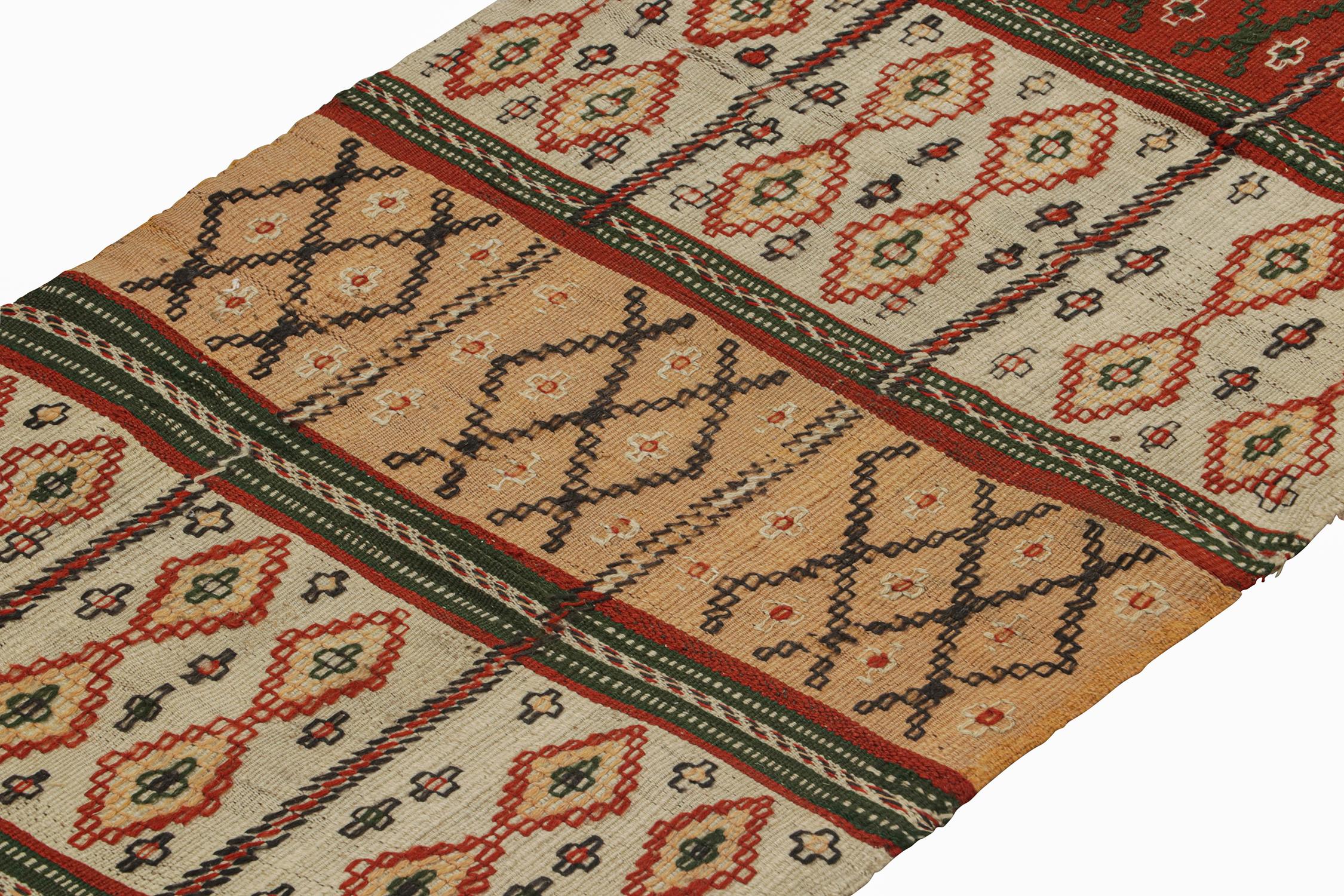Vintage Persian Kilim Runner with Geometric Patterns by Rug & Kilim In Good Condition For Sale In Long Island City, NY