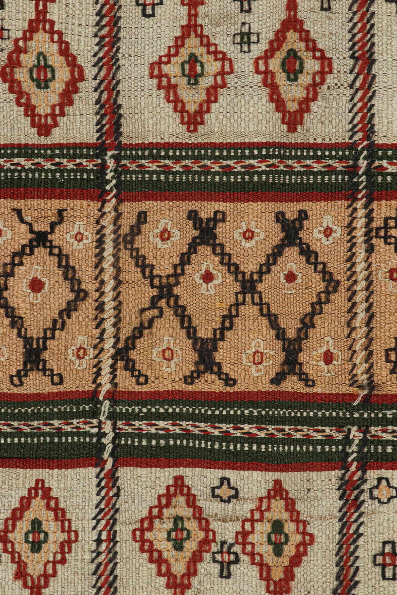 Mid-20th Century Vintage Persian Kilim Runner with Geometric Patterns by Rug & Kilim For Sale