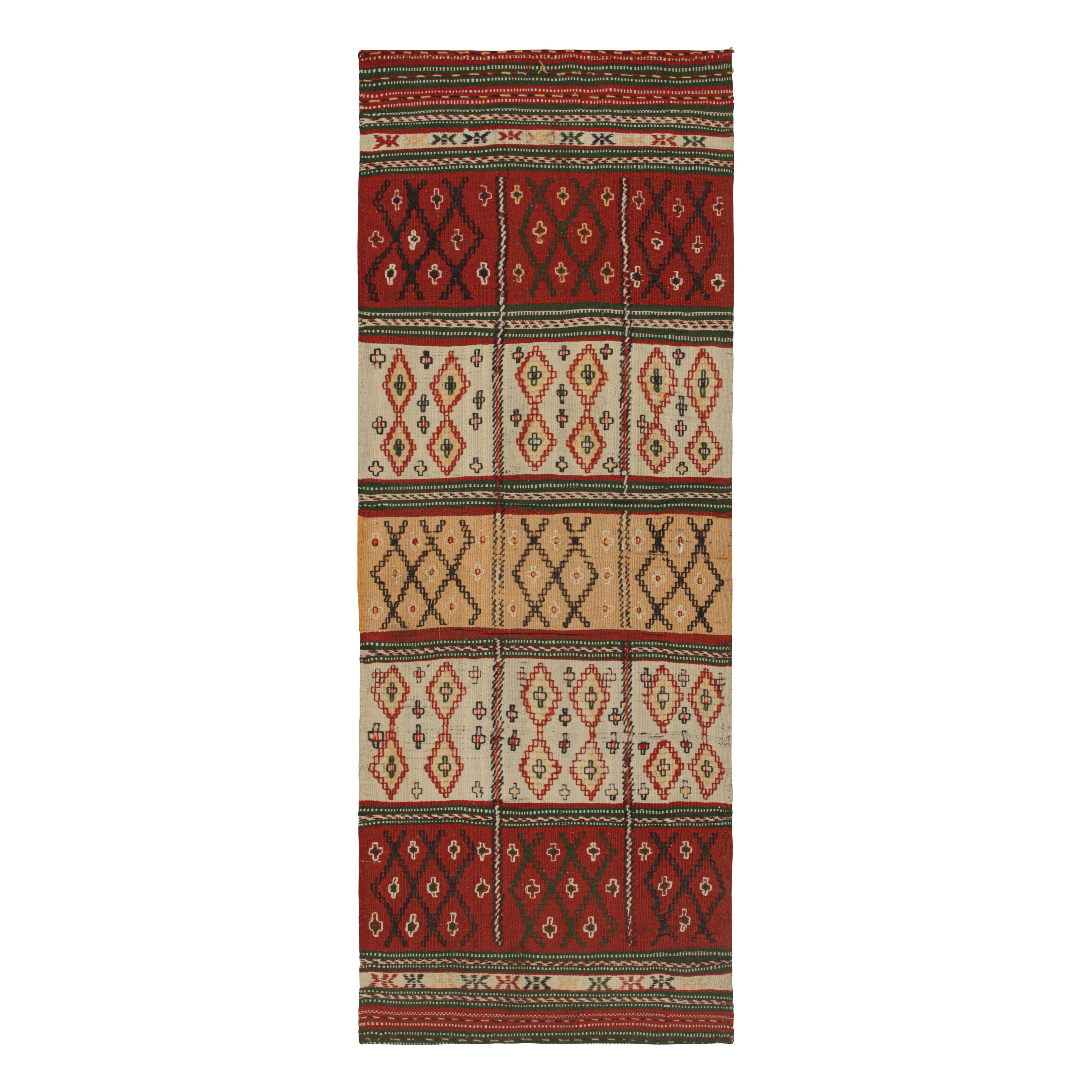 Vintage Persian Kilim Runner with Geometric Patterns by Rug & Kilim