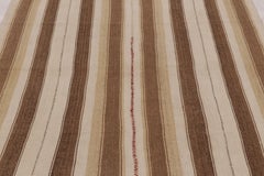 Vintage Persian Kilim, Square Rug in Neutral Earth Tones - Rug & Kilim