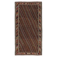 Vintage Persian Kilim, Tribal Geometric Motifs in Vibrant Hues - Rug 
Kilim