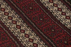 Vintage Persian Kilim, Tribal Runner Rug with Geometric Borders - Rug & Kilim