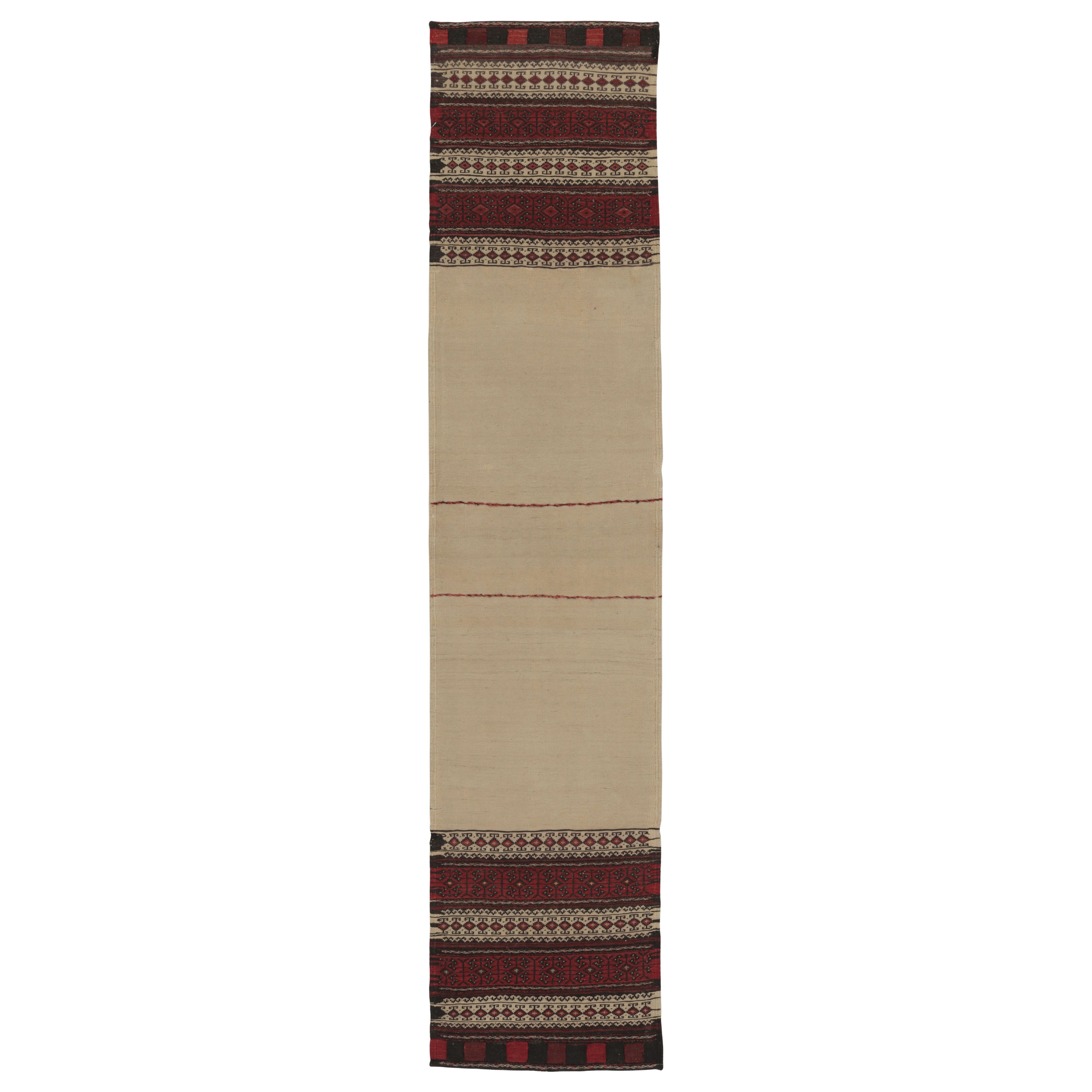 Vintage Persian Kilim, Tribal Runner Rug with Geometric Borders - Rug 
Kilim