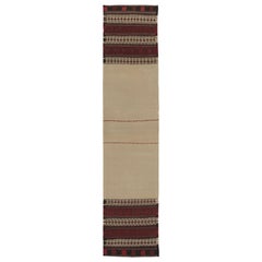 Vintage Persian Kilim, Tribal Runner Rug with Geometric Borders - Rug 
Kilim