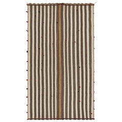 Kilim persiano vintage a strisce beige e marroni di Rug & Kilim
