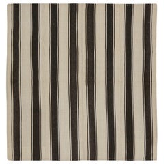 Vintage Persian Kilim with Beige and Brown Stripes