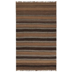 Persischer Vintage-Kilim mit braunen Streifen von Rug & Kilim