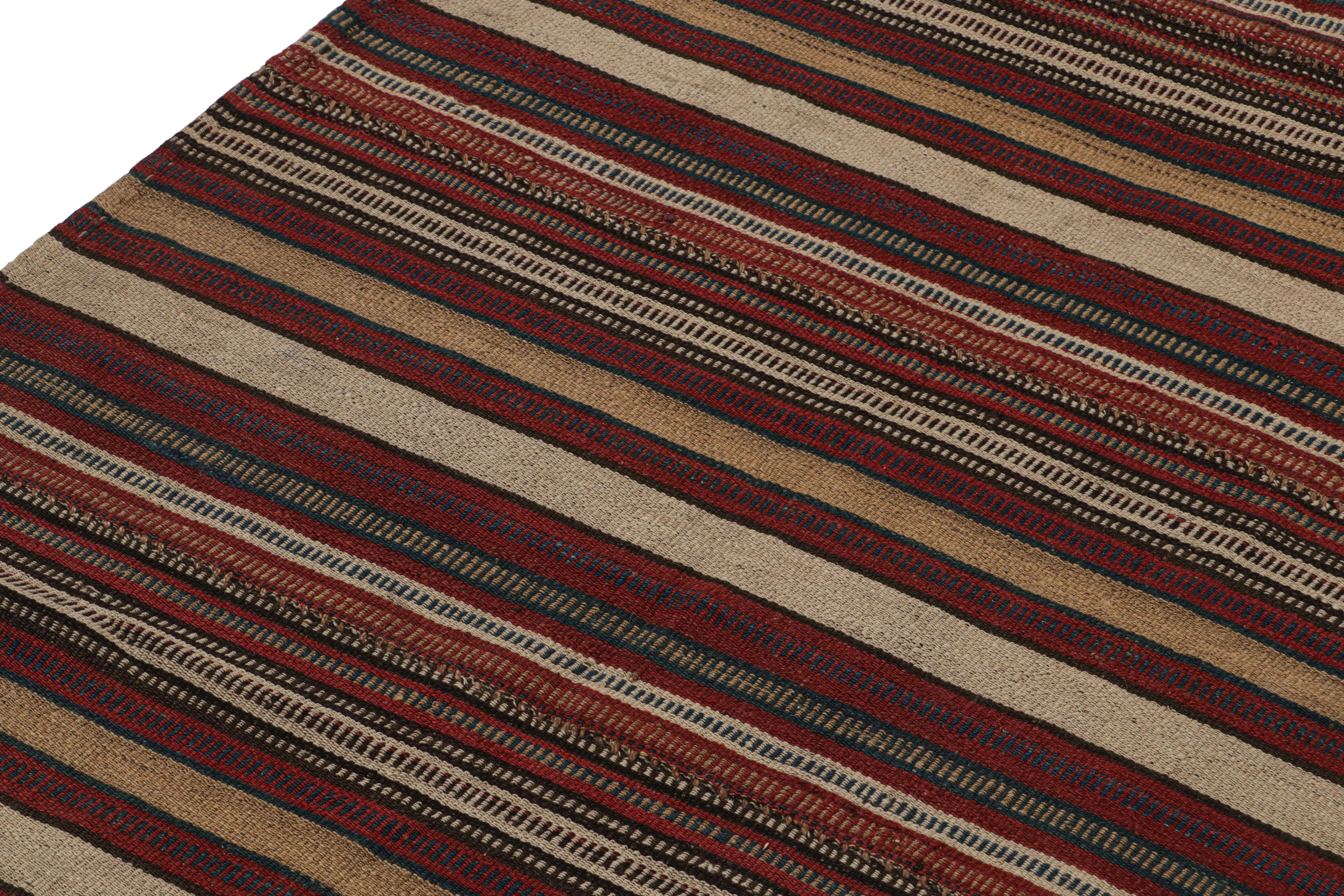 Kilim persa vintage con rayas policromáticas, de Rug & Kilim Tejido a mano en venta