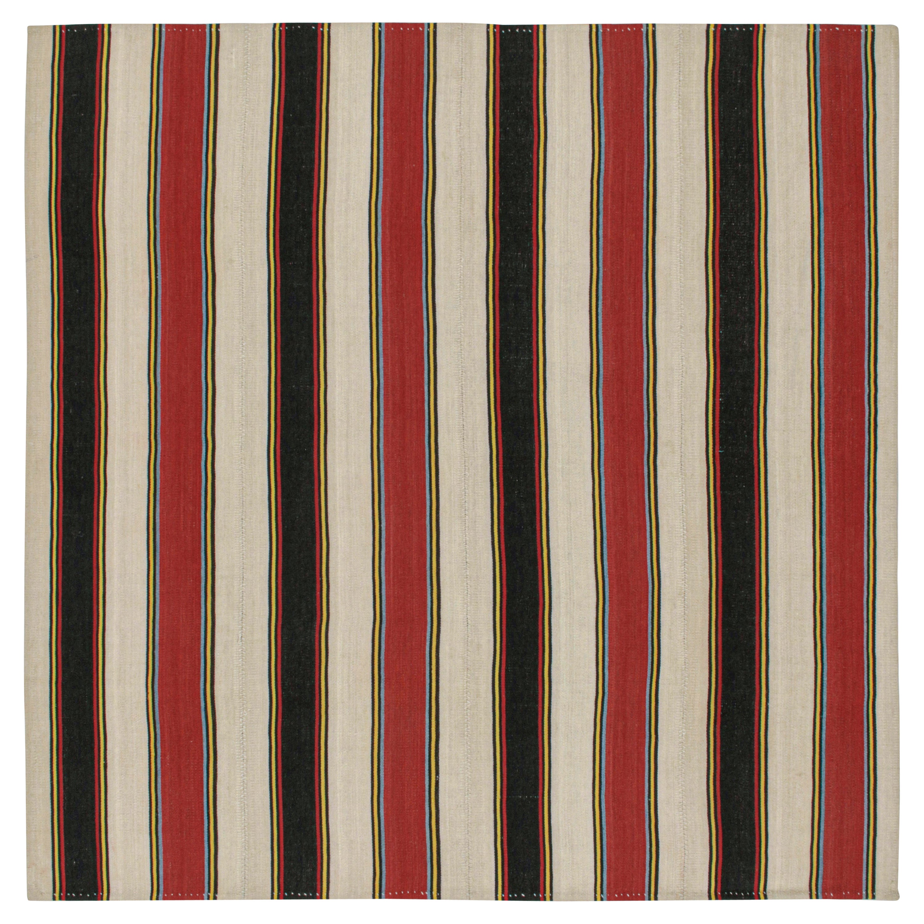 Persischer Kelim mit roten, beige- und schwarzen Streifen von Teppich & Kilim