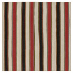 Persischer Kelim mit roten, beige- und schwarzen Streifen von Teppich & Kilim
