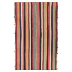 Persischer Kelim mit lebhaften polychromen Streifen von Teppich & Kilim
