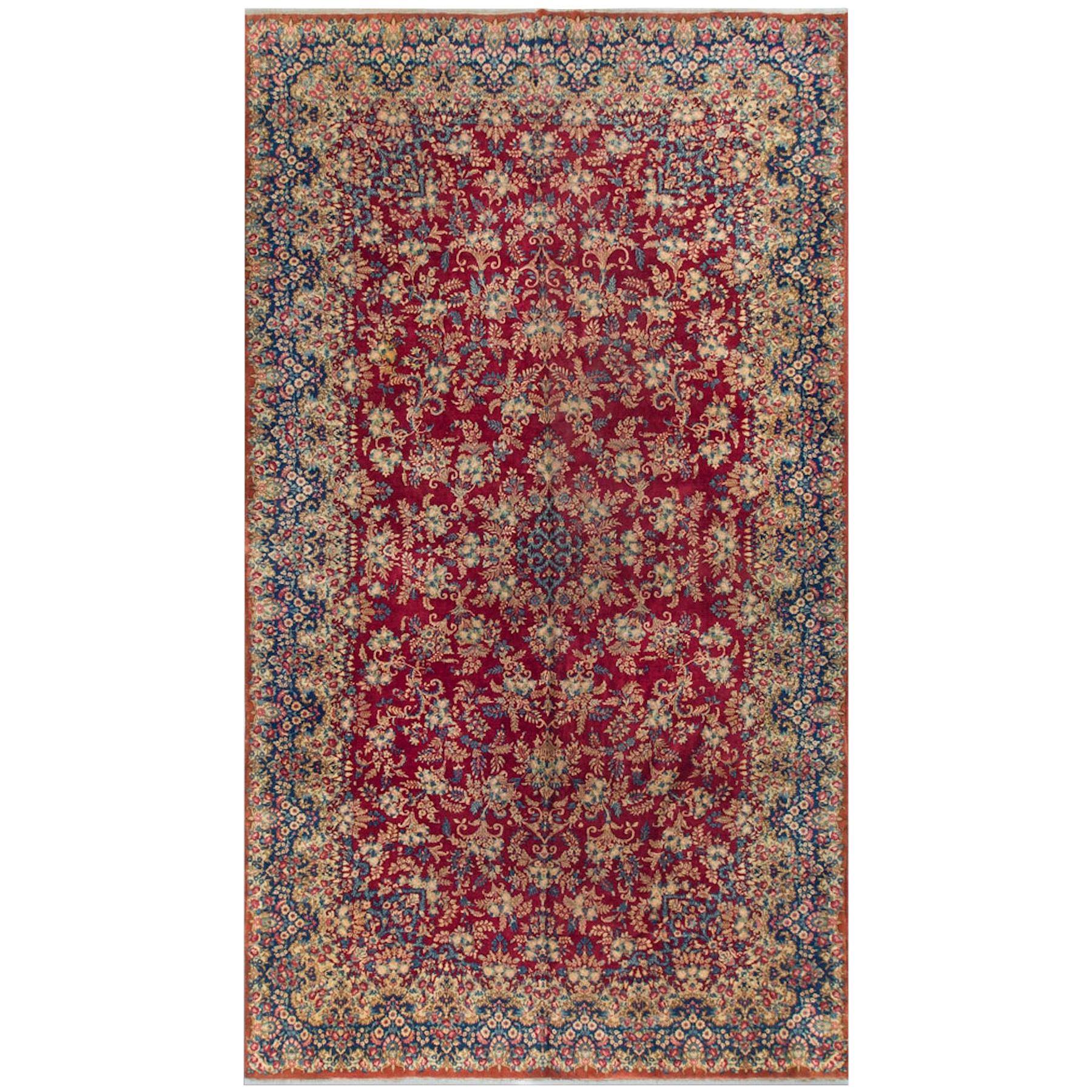 Tapis persan vintage Kirman:: 11'7" x 20'7".