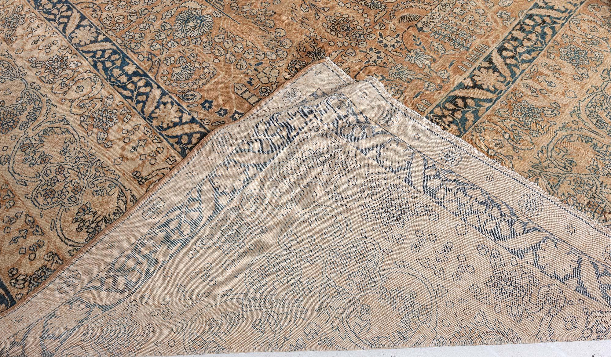 Vintage Persian Kirman Handmade Wool Carpet For Sale 3
