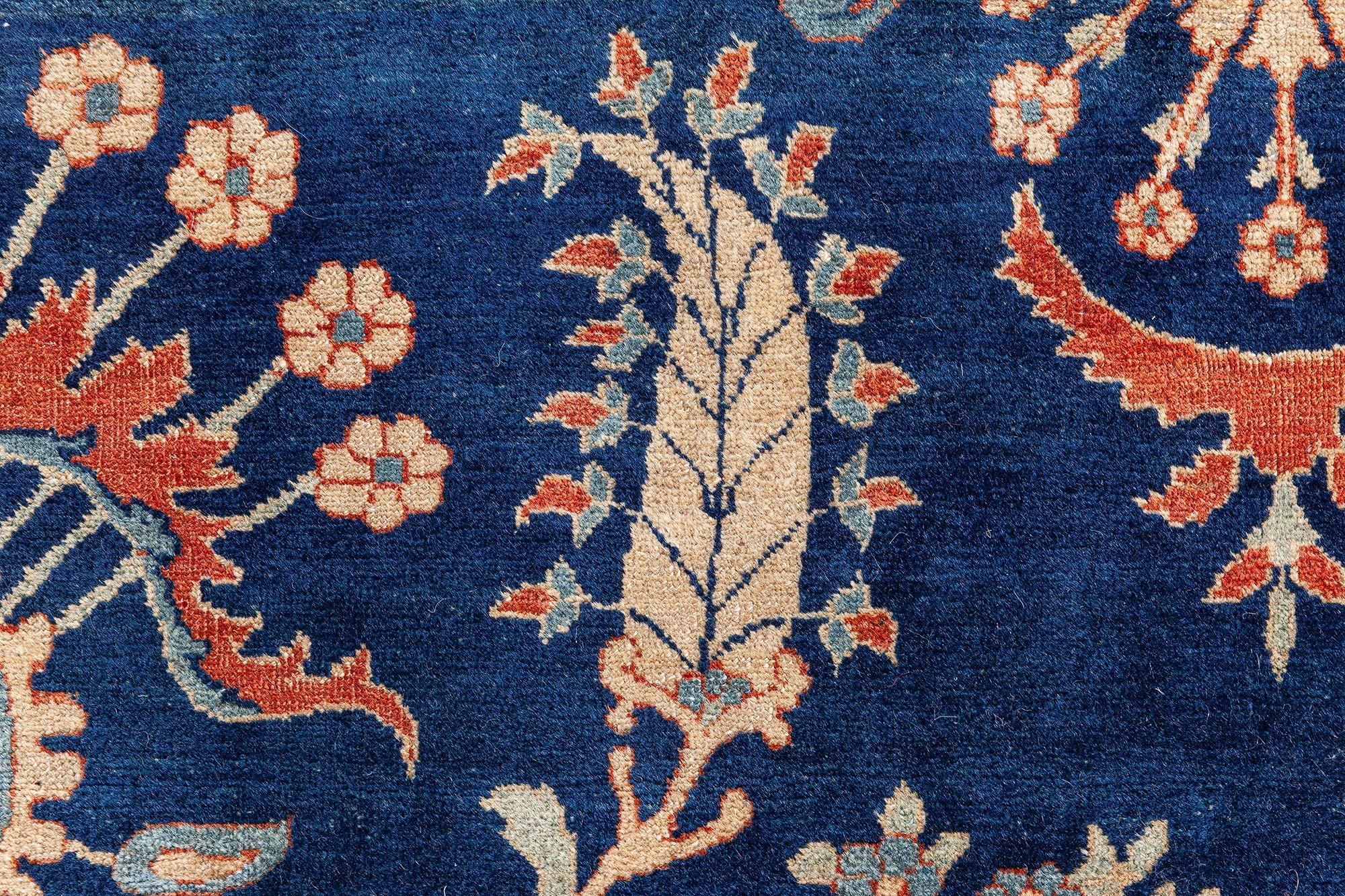 Persischer Kirman Handgefertigter Vintage-Wollteppich Doris Leslie Blau (20. Jahrhundert) im Angebot