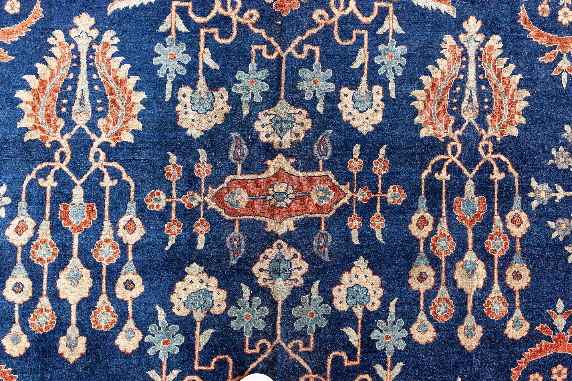 Persischer Kirman Handgefertigter Vintage-Wollteppich Doris Leslie Blau im Angebot 1