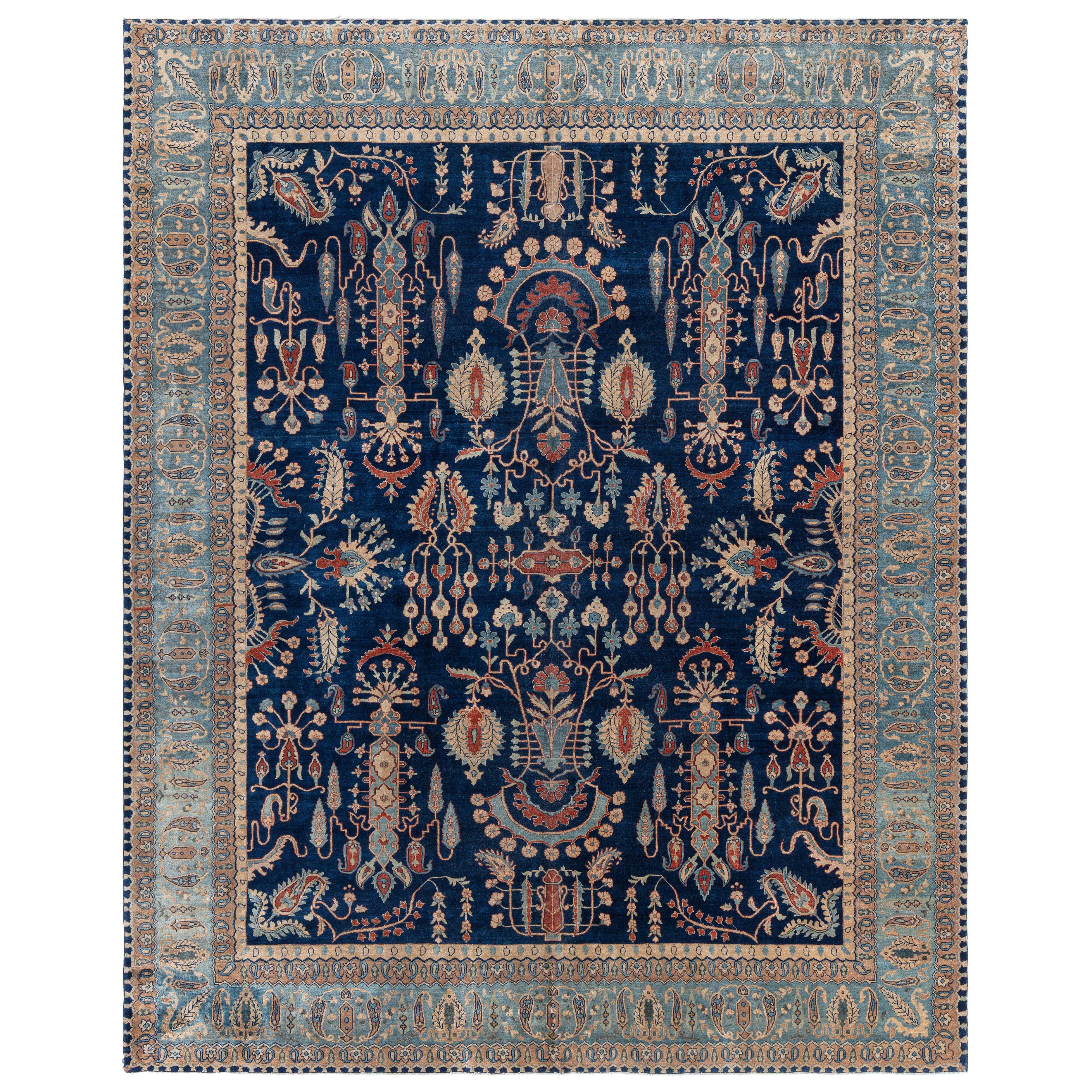 Tappeto persiano vintage Kirman fatto a mano in lana Doris Leslie Blau